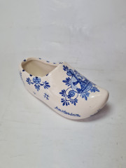 Laddrah Amsterdam Башмачок, белый фарфор с синим рисунком, ручная роспись, 15 x 7 см, Голландия, 1960-70гг.