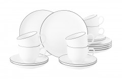 Seltmann Weiden Seltmann Weiden Kaffeeset LIDO Black Line 18tlg Weiss Кофейный набор Seltmann Weiden LIDO Black Line 18 предметов