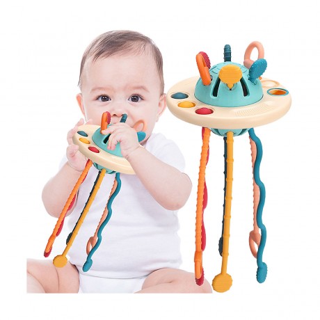 frler frler Sensorik Montessori Spielzeug Silikon Fidget Pop Silikon UFO Zugschnur Lernspiele fur Kinder Frler Сенсорные игрушки Монтессори Силиконовые игрушки Fidget Pop Силиконовые НЛО Pull Cord Развивающие игры для детей