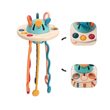 frler frler Sensorik Montessori Spielzeug Silikon Fidget Pop Silikon UFO Zugschnur Lernspiele fur Kinder Frler Сенсорные игрушки Монтессори Силиконовые игрушки Fidget Pop Силиконовые НЛО Pull Cord Развивающие игры для детей