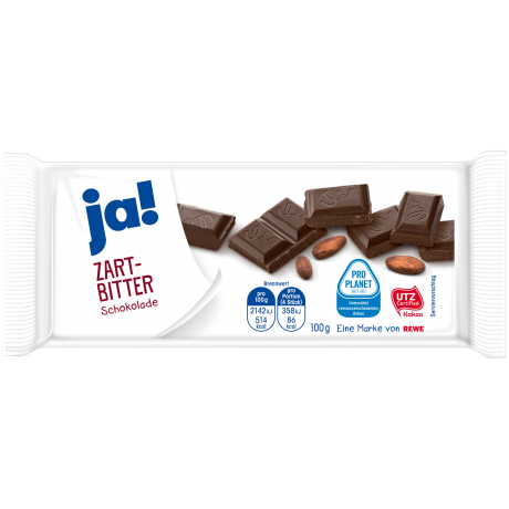 ja! Zartbitter-Schokolade Горький шоколад 100г