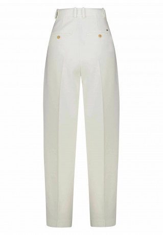 Tommy Hilfiger TAPERED PLEATED Trousers offwhite ЗАУЖЕННЫЕ СО СКЛАДКАМИ Брюки от белого