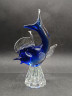 Статуэтка винтажная большая Edler Jokas Glas "Синяя рыба", стекло, 20 см, Германия, 1960-70гг.