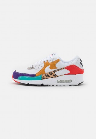 Nike Sportswear AIR MAX 90 SE Sneaker low white/white/light curry/habanero red/washed teal/electro purple AIR MAX 90 SE Низкие кроссовки женские белый/белый/светлый карри/красный хабанеро/бледно-бирюзовый/фиолетовый электро