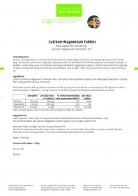 Krauterhaus Sanct Bernhardt Calcium-Magnesium Tablets, Таблетки кальция и магния, 400 таблеток