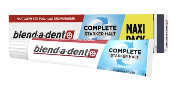 blend-a-dent Haftcreme Complete Original, 70 g х 3stk, Крем для фиксации зубных протезов Complete Original, освежающий вкус, 70 г x 3 штуки