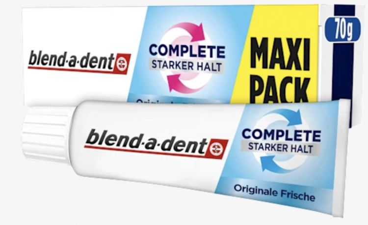 blend-a-dent Haftcreme Complete Original, 70 g х 3stk, Крем для фиксации зубных протезов Complete Original, освежающий вкус, 70 г x 3 штуки