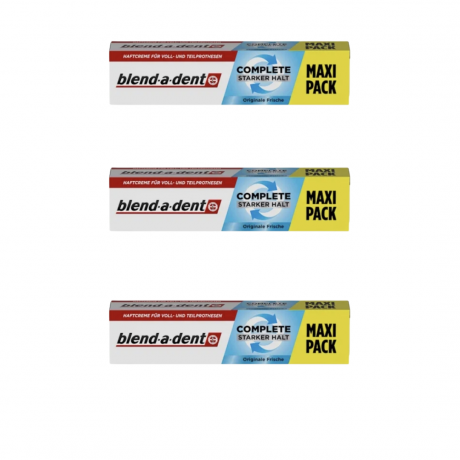 blend-a-dent Haftcreme Complete Original, 70 g х 3stk, Крем для фиксации зубных протезов Complete Original, освежающий вкус, 70 г x 3 штуки