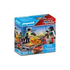 PLAYMOBIL 2er Set: 70769 Grosses Containerschiff mit Zollboot + 70775 Zollkontrolle Набор из 2 предметов: 70769 Большой контейнеровоз с таможенным судном + 70775 Таможенный контроль