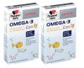 Doppelherz system OMEGA-3 Gel-Tabs family Zitrone, 60st х 2 packs, Омега-3 из морской рыбы + витамин D, жевательные мармеладки со вкусом лимона для детей от 4-х лет и взрослых, 60 шт x 2 упаковки