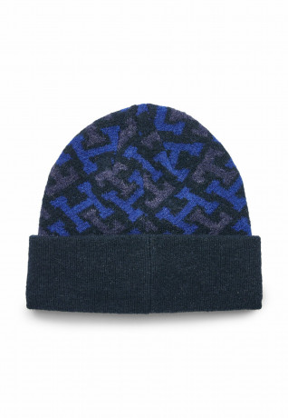 Tommy Hilfiger ICONIC MONOGRAM BEANIE Beanie space blue ICONIC МОНОГРАММА ШАПКА Шапочка космический синий