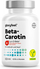 Gloryfeel Beta-Carotene Tanning Капсулы для загара с бета-каротином, с экстрактом моркови, провитамин А для зрения, кожи и иммунной системы, 200 капсул (хватит на 6 месяцев)