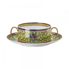 Rosenthal meets Versace Rosenthal Versace Barocco Mosaic Suppentasse 0,30 L mit Untertasse 17 cm Чашка для супа Rosenthal Versace Barocco Mosaic 0,30 л с блюдцем 17 см