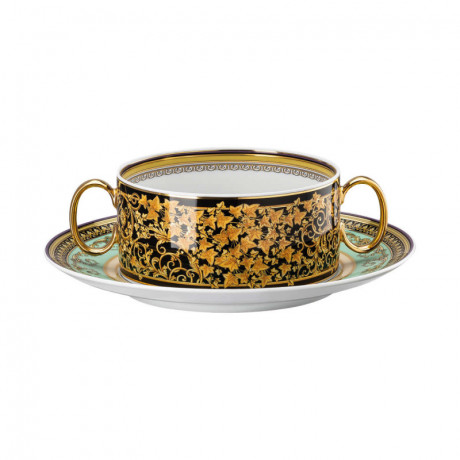 Rosenthal meets Versace Rosenthal Versace Barocco Mosaic Suppentasse 0,30 L mit Untertasse 17 cm Чашка для супа Rosenthal Versace Barocco Mosaic 0,30 л с блюдцем 17 см