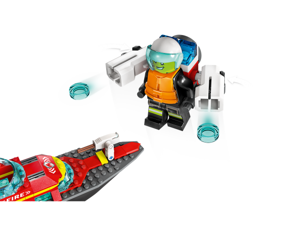 Lego Feuerwehrboot пожарная лодка