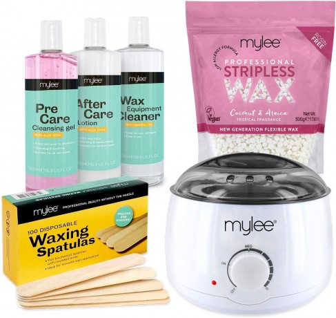 Mylee Komplettes professionelles Warmwachsperlen-Set Aktivkohle & Gruner Tee Полный набор профессиональных теплых восковых шариков Активированный уголь и зеленый чай