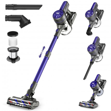 OKWISH OKWISH Akku-Handstaubsauger Handstaubsauger Autostaubsauger Staubsauger Bodenstaubsauger Kabellos, 2 in 1 12000Pa 13200mA-Akku fur Wohnungen Auto + LED Licht  Беспроводной ручной пылесос OKWISH, ручной пылесос, автомобильный пылесос, пылесос для по