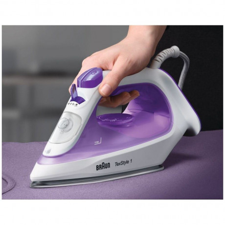 Braun Braun Dampfbugeleisen SI 1080 VI TexStyle 1 Dampfbugeleisen violett, 2000 W Паровой утюг Braun SI 1080 VI TexStyle 1 — паровой утюг — фиолетовый, 2000 Вт