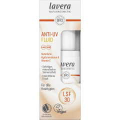 LAVERA Anti-UV Fluid LSF 30, 30 ml, Лавера Солнцезащитный флюид SPF 30, минеральный фильтр, био-алоэ, 30 мл