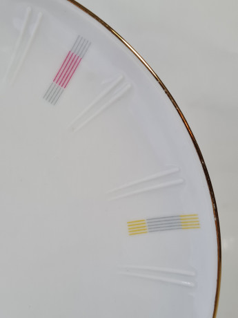 Чайное трио винтажное Winterling Roslau Bavaria, белый фарфор с разноцветным узором и позолотой, 10 x 6,5 см / 14,5 см / 19,5 см, Германия, 1960-70гг.