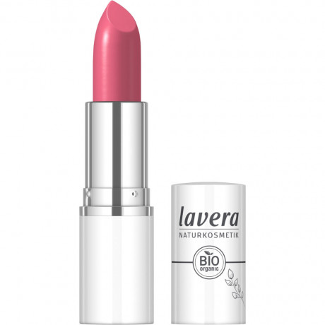 LAVERA Cream Glow Lipstick Camellia Rose 11, 4,5 g, Лавера Помада с эффектом сияния, с кремовым сияющим финишем, оттенок Camellia Rose 11, био-масло ши и био-масло какао, 4,5 г