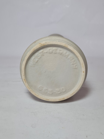 Ваза для цветов винтажная W.Germany вытянутой формы, в зелено-красных тонах, абстрактный декор, керамика, 30 х 10 см, Германия, 1960-70гг.