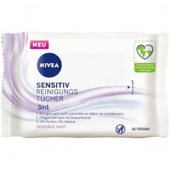 Nivea Sensitiv Reinigungstucher 3in1 Чувствительные чистящие салфетки 3в1