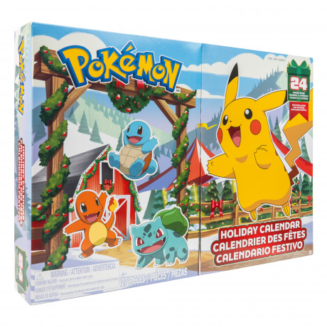 Pokemon Adventskalender 2026, Pokemon детский адвент-календарь с коллекционными фигурками и аксессуарами, 24 подарка