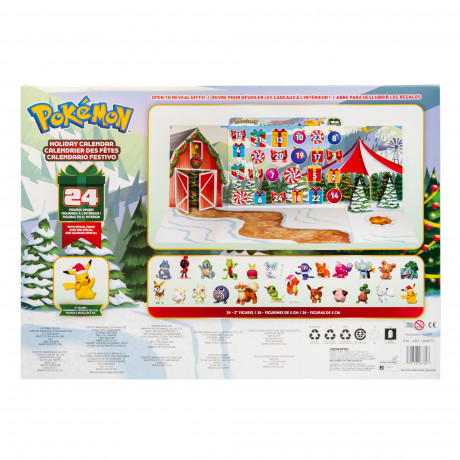 Pokemon Adventskalender 2026, Pokemon детский адвент-календарь с коллекционными фигурками и аксессуарами, 24 подарка