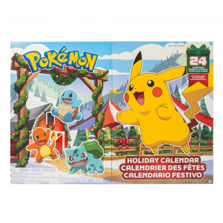 Pokemon Adventskalender 2026, Pokemon детский адвент-календарь с коллекционными фигурками и аксессуарами, 24 подарка