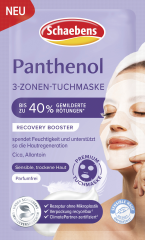Schaebens Panthenol 3-Zonen Tuchmaske 1 St., Тканевая маска с пантенолом для чувствительной кожи, 3 зоны ухода, 1 шт.