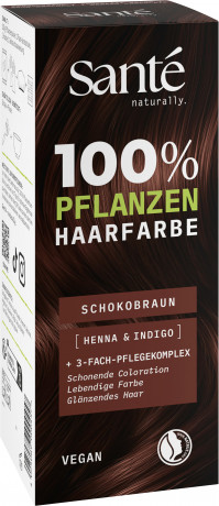 SANTE 100% Pflanzen Haarfarbe Schokobraun, 100 g, Санте Растительная краска для волос Schokobraun, шоколадно-коричневый оттенок, 100 г