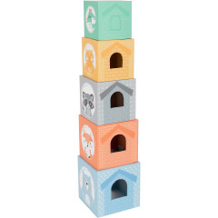 Small Foot Stapelwurfel \/ Stapelturm Tiere pastel mit Name personalisiert Штабелируемые кубики / штабелируемые башни животных пастель
