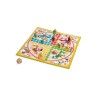 Janod Rauswurf-Spiel\/ Ludo-Spiel Carrousel Kicking Game / Ludo Game Carrousel