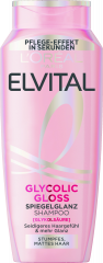 L'Oreal Paris Elvital Glycolic Gloss Spiegelglanz Shampoo, 300 ml, Шампунь с гликолевой кислотой для зеркального блеска и гладкости волос, увлажнение до 48 часов, 300 мл