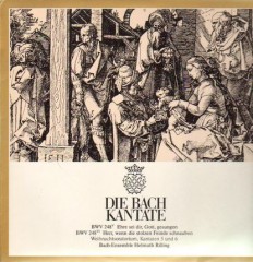 Kantaten BWV 248I bis 248 VI (3 separate LPs einer Reihe, 3 Insets) Бах Контата, З виниловых пластинки, 1984 год Германия