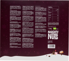 Naughty Nuts Bio Adventskalender Classic 2026, Органический адвент-календарь Naughty Nuts Classic 2026 с 24 веганскими снеками, 883 г