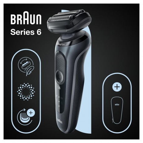 Braun Elektrischer Rasierer fur Manner quot;Series 6 60-N1000squot; in Grau  Электробритва мужская &quot;Series 6 60-N1000s&quot; в сером