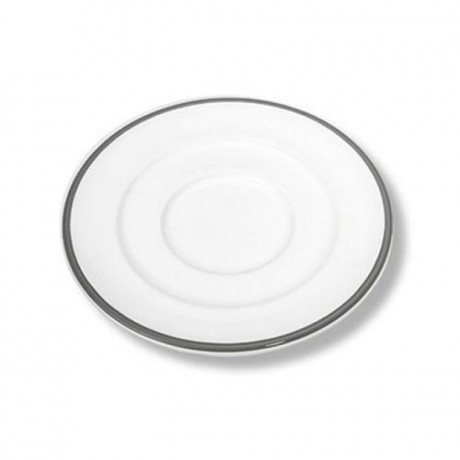 Gmundner Keramik Gmundner Keramik Grauer Rand Espresso-Unterteller mit Fahne Gourmet 16 cm Блюдце для эспрессо Gmundner Ceramic Grauer Rand с ободком Gourmet 16 см