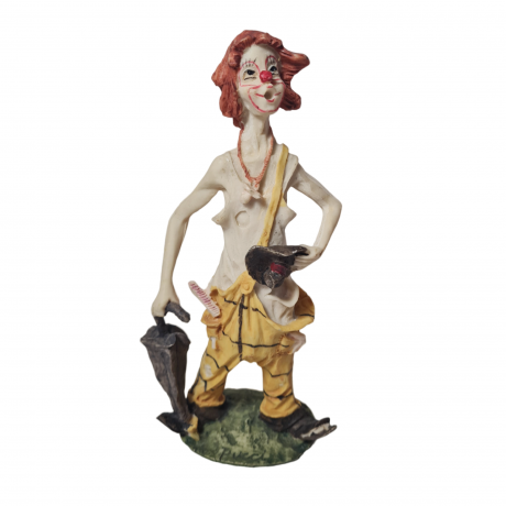 Фигурка Pucci "Клоун с зонтом в желтых штанах", фарфор, 23.5 см, Германия, 1970-80гг.