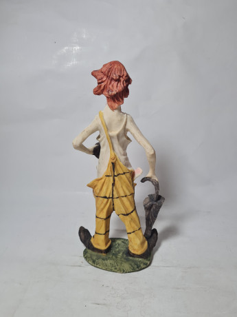 Фигурка Pucci "Клоун с зонтом в желтых штанах", фарфор, 23.5 см, Германия, 1970-80гг.