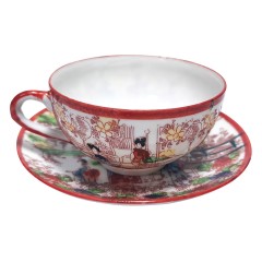 Japan porcelain, Винтажная Чайная пара &quot;Гейши&quot;, ручная роспись, японский фарфор, 1950г.