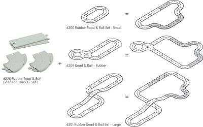 PLANTOYS Planworld Strassen und Schienen Erweiterung Set C Autospielesets Дополнительный набор Planworld Roads and Rails C Наборы для игр с машинками