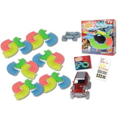 FANTASTIC TRACKS Rennstrecke mit Auto 220 Teile Autorennbahnsets Гоночная трасса с автомобилем 220 шт. Наборы гоночных трасс для автомобилей