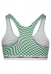 Tommy Hilfiger UNLINED BRALETTE PRINT Medium support sports bra warped check UNLINED BRALETTE PRINT Спортивный бюстгальтер со средней поддержкой деформированный чек