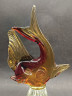 Статуэтка винтажная большая Edler Jokas Glas "Красно-желтая рыба", стекло, 21 см, Германия, 1960-70гг.