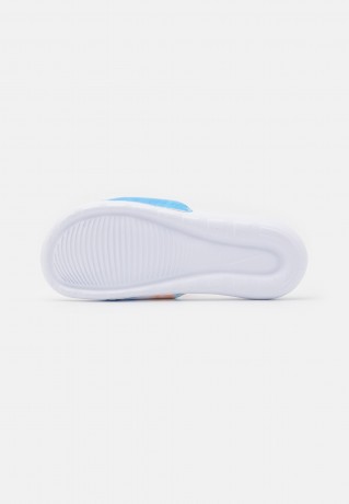 Nike Sportswear VICTORI ONE SLIDE Pantolette flach white/bright mango/sapphire/light liquid lime VICTORI ONE SLIDE Мюли на плоской подошве белый/яркий манго/сапфир/светлый жидкий лайм