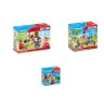 PLAYMOBIL PLAYMOBIL 3er Set: 70283 Kinder mit Verkleidungskiste + 70284 Mama mit Kindern + 4686 Erster Schultag Набор PLAYMOBIL из 3 штук: 70283 детей с коробкой для переодевания + 70284 мама с детьми + 4686 первый день в школе