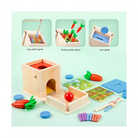 Denkspiel Multifunktionale 4-in-1-Intelligenzbox fur die Fruherziehung Игра-мышление Многофункциональная интеллектуальная коробка 4-в-1 для раннего обучения