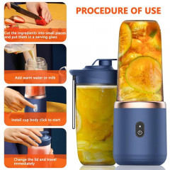 PRANITE PRANITE Smoothie-Maker Mixer fur Smoothies und Shakes, Tragbarer Mixer Smoothie Maker, 40,00 W, USB Wiederaufladbarer 1200mAh Mini-Mixer mit 6 Klingen fur Saft  PRANITE Smoothie Maker Блендер для смузи и коктейлей, портативный блендер Smoothie Mak